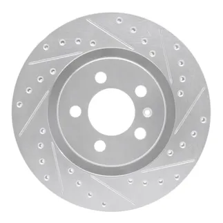 R1 Concepts EDZ-74009R Brake Rotor Drilled and Slotted Silver